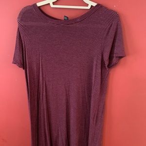 Burgundy Tee-Shirt Dress